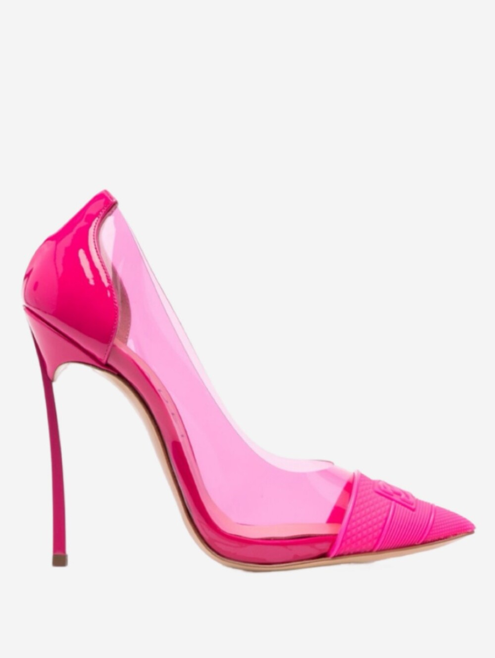 CASADEI blade fluo pink PVC heels 37.5